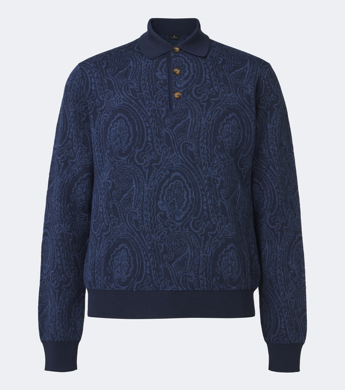 Etro Paisley wool-blend polo sweater