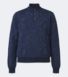 Etro Paisley wool-blend polo sweater