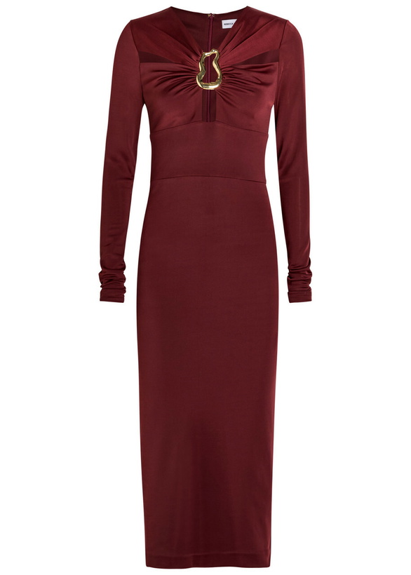 Photo: Rebecca Vallance Micha Stretch-jersey Midi Dress Burgundy