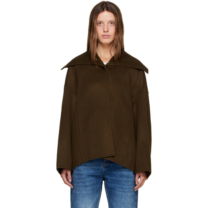 Photo: R2W Khaki Nenka Wool Cash Sailor-Collar Jacket