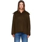 R2W Khaki Nenka Wool Cash Sailor-Collar Jacket