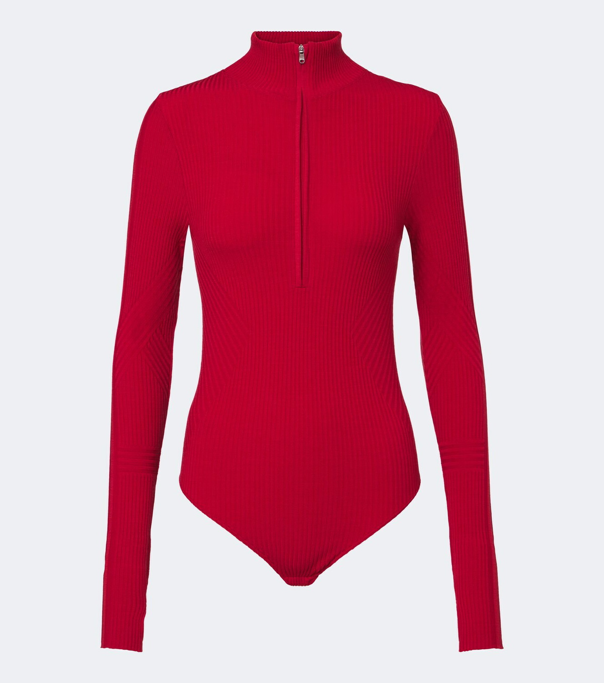 Perfect Moment Ribbed-knit wool-blend bodysuit