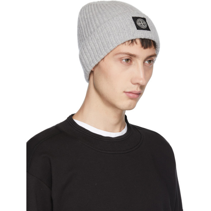 Stone island beanie store grey