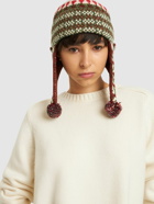 LORO PIANA - Silk Blend Knit Hat W/ Pompom