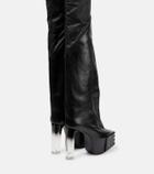 Rick Owens Leather over-the-knee boots