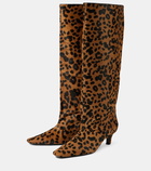 Toteme Wide Shaft calf hair knee-high boots