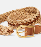 Zimmermann Raffia and leather braided belt