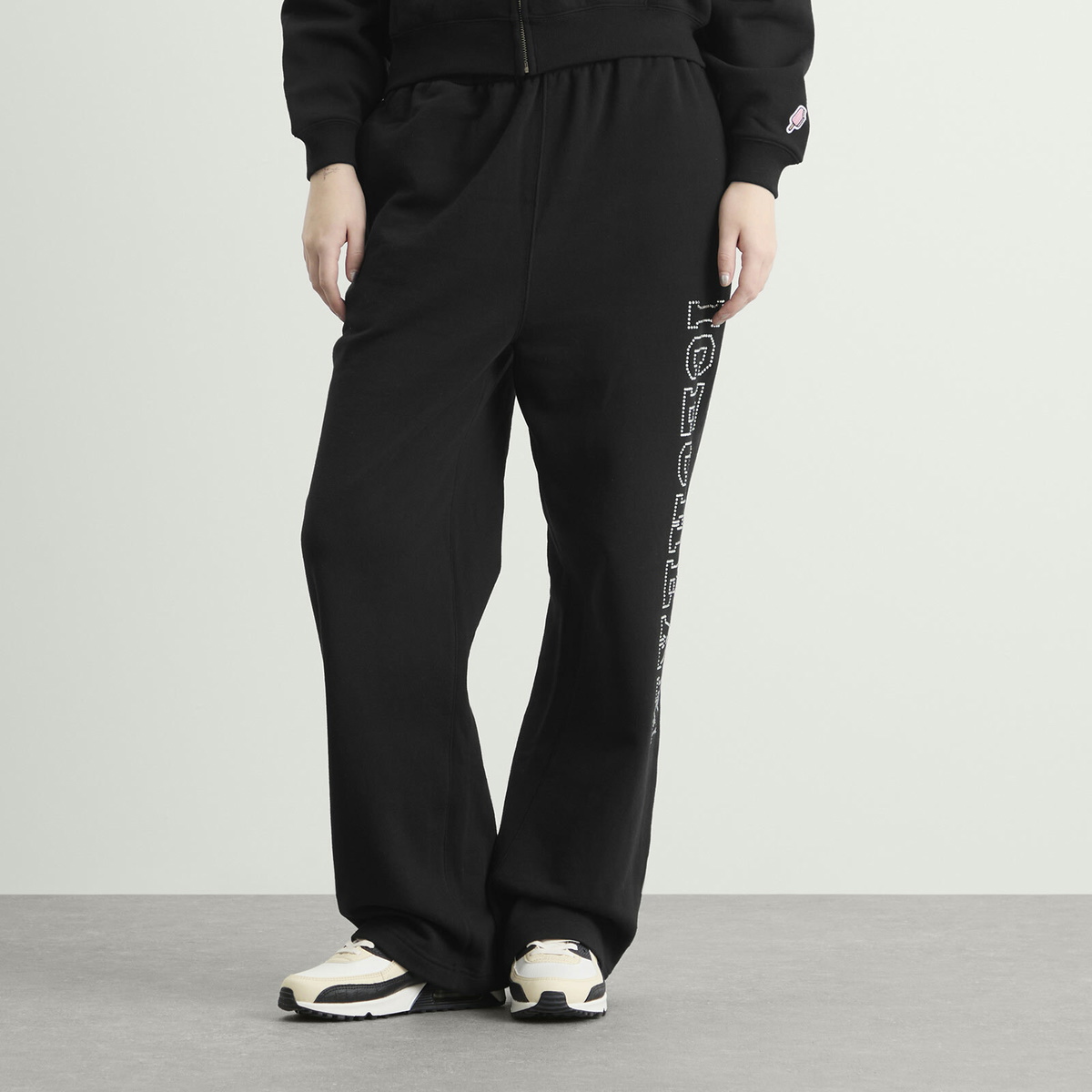 ICECREAM Women's Crystal Straight Leg Sweatpants in Black