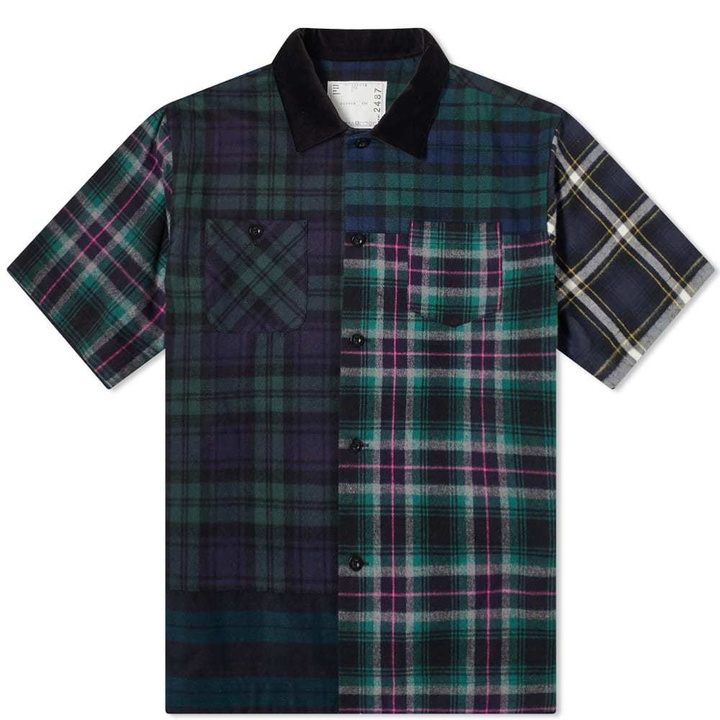 Photo: Sacai Flannel Plaid Mix Shirt