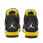 Air Jordan Men's 4 Retro Sneakers in Black/Tour Yellow