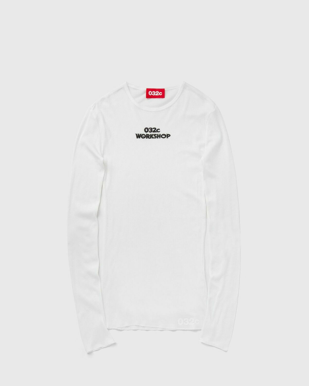 032c BLACK SUN FINE RIB LONGSLEEVE White Womens Longsleefe