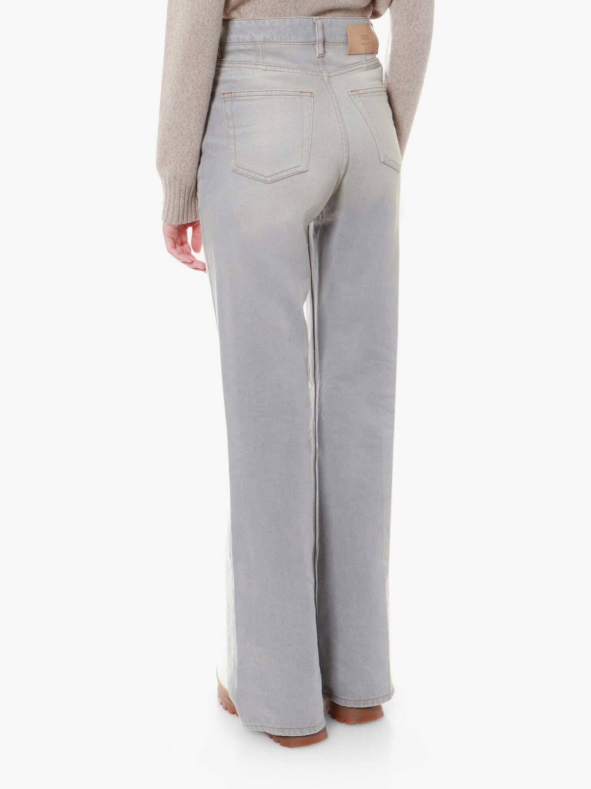 Ami Paris Trouser Grey Womens AMI