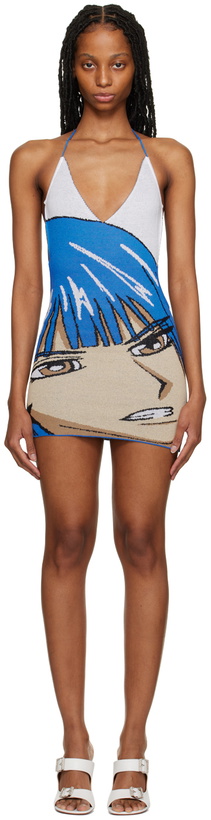 Photo: 1XBLUE SSENSE Exclusive Blue Anime Minidress