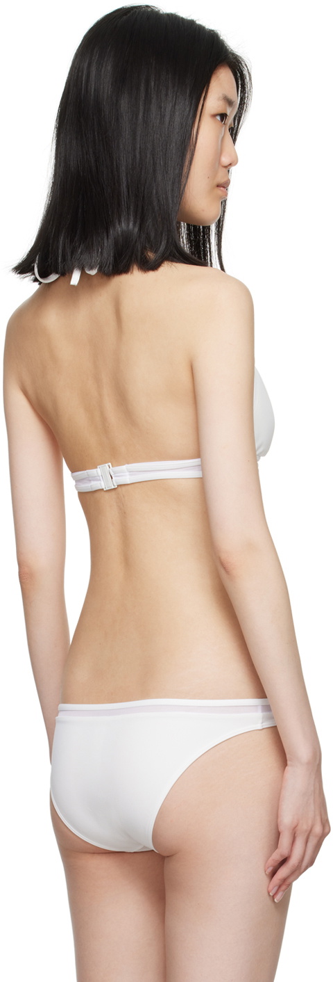 La Perla White Paneled Bikini Top La Perla