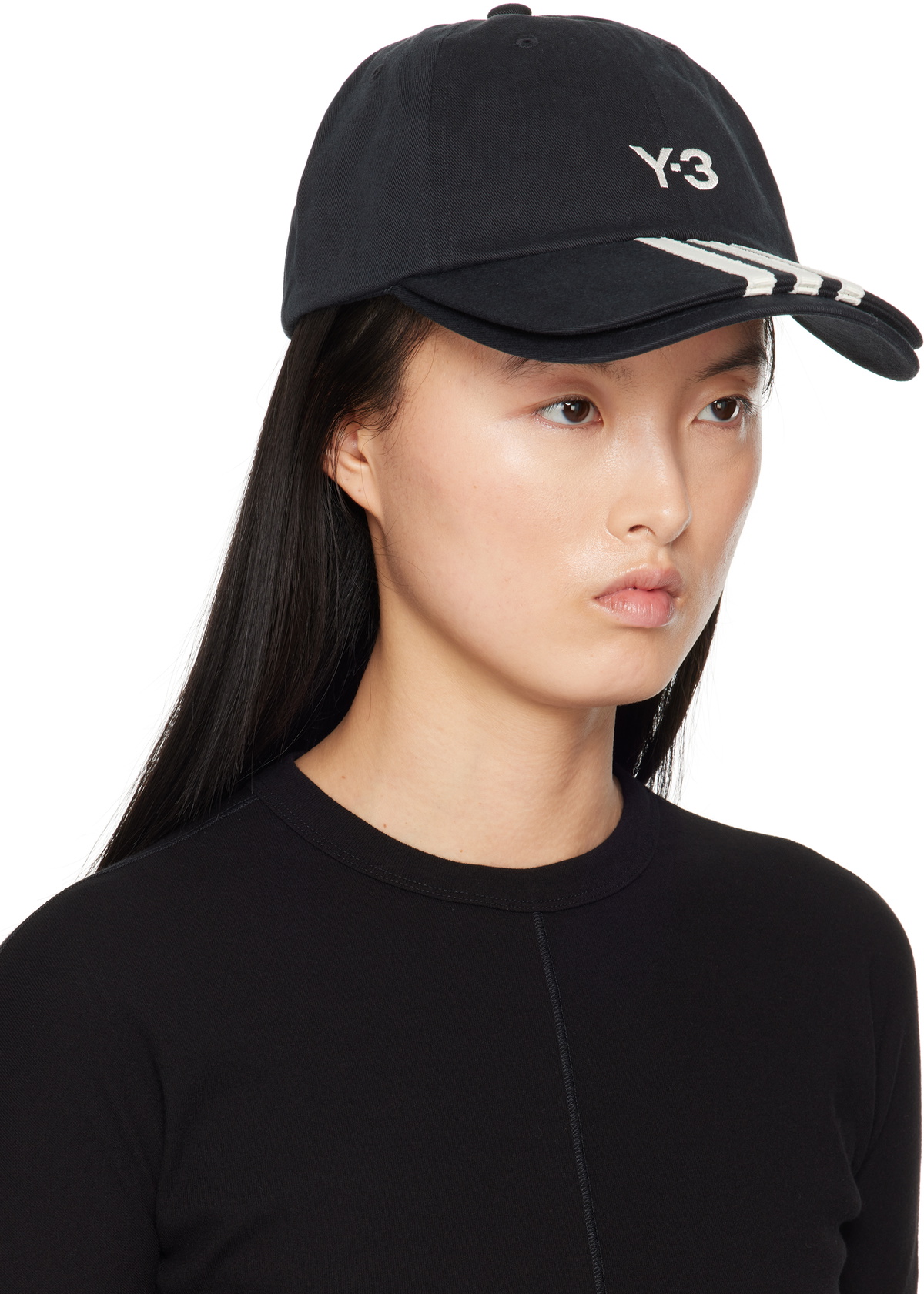 Y-3 Black 3-Stripes Cap
