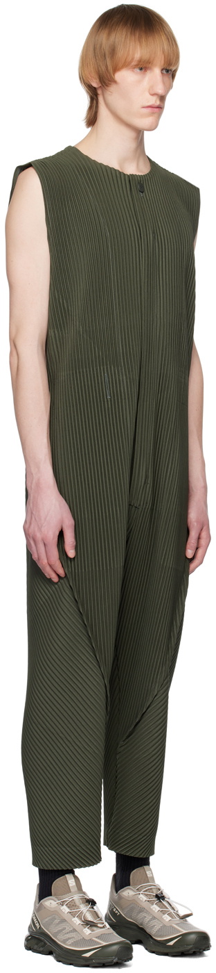 HOMME PLISSÉ ISSEY MIYAKE Khaki Pleats Bottoms 2 Jumpsuit Homme
