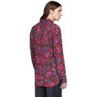 Dries Van Noten Red and Purple Floral Shirt