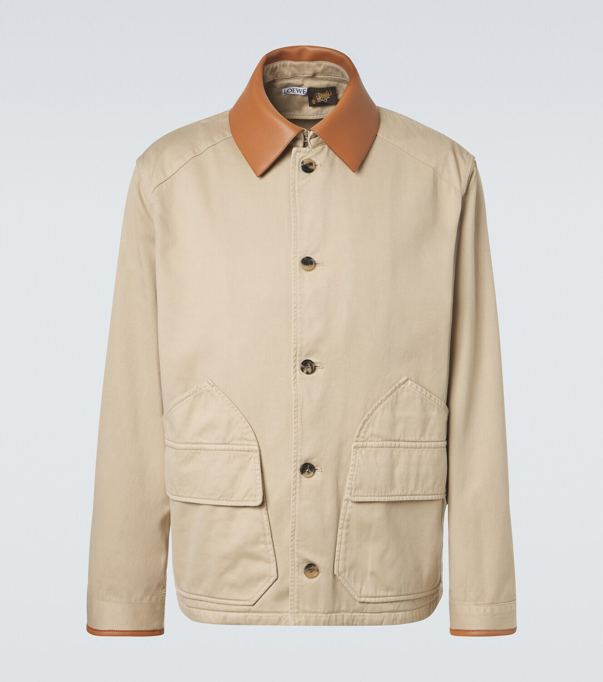 Loewe Paula's Ibiza leather-trimmed cotton jacket