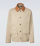 Loewe Paula's Ibiza leather-trimmed cotton jacket