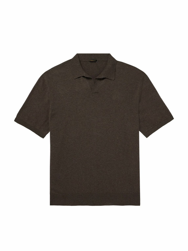 Photo: Rubinacci - Positano Cotton Polo Shirt - Brown
