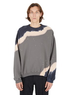 Hand Dye Twist Sweatshirt in Grey