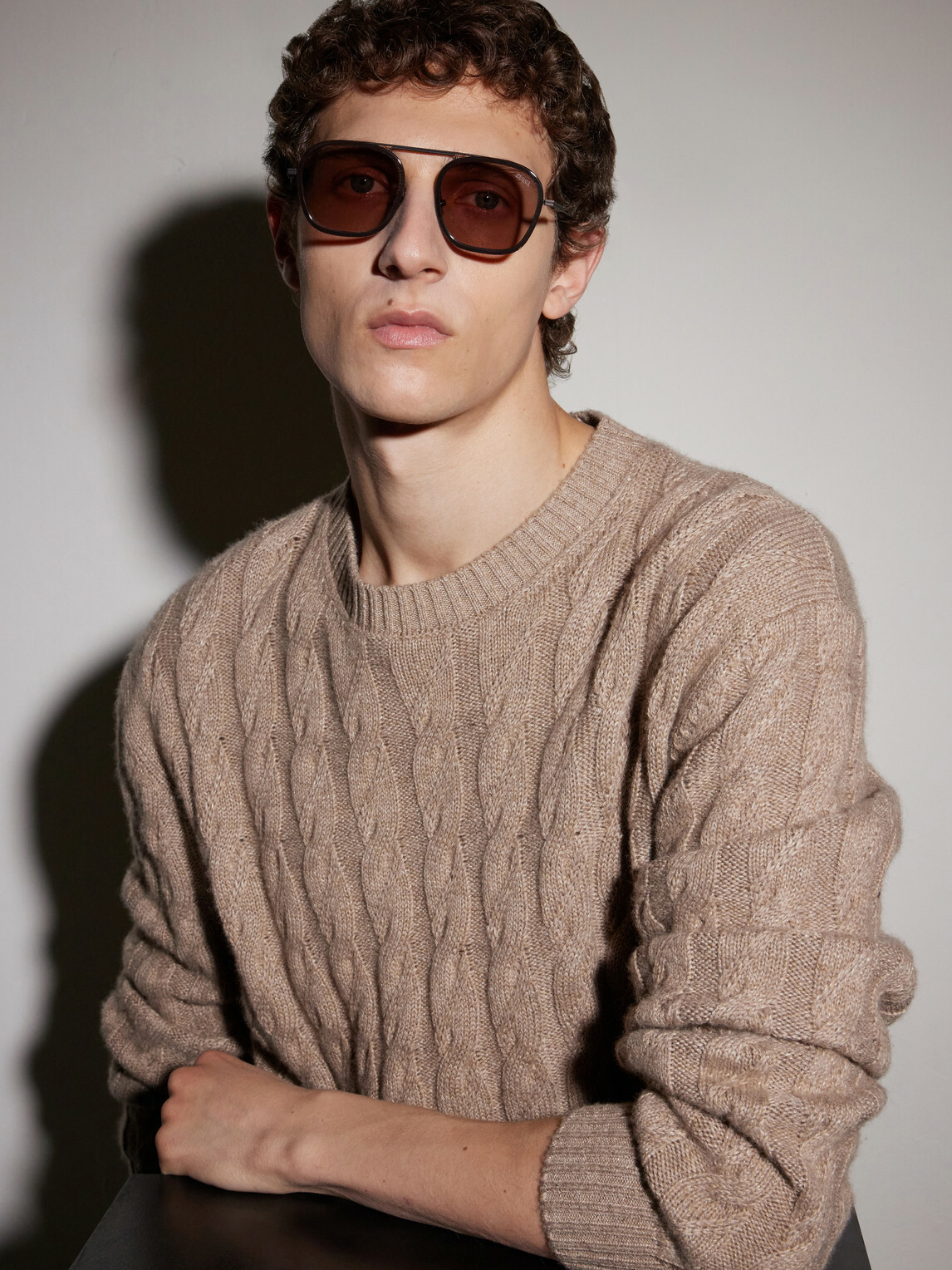 Zegna - Round-Frame Titanium Sunglasses