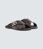 Dolce&Gabbana Logo leather slides