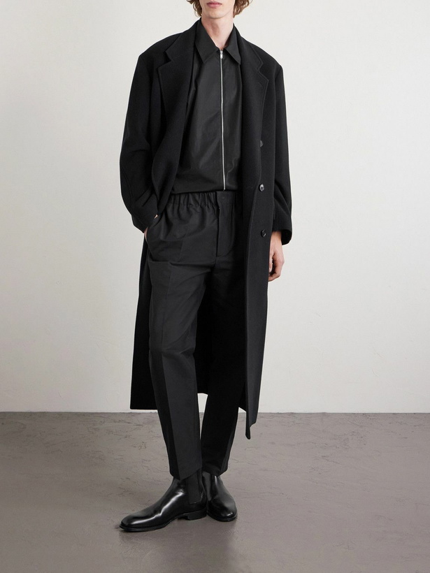 Photo: Jil Sander - Tapered Cotton Trousers - Black