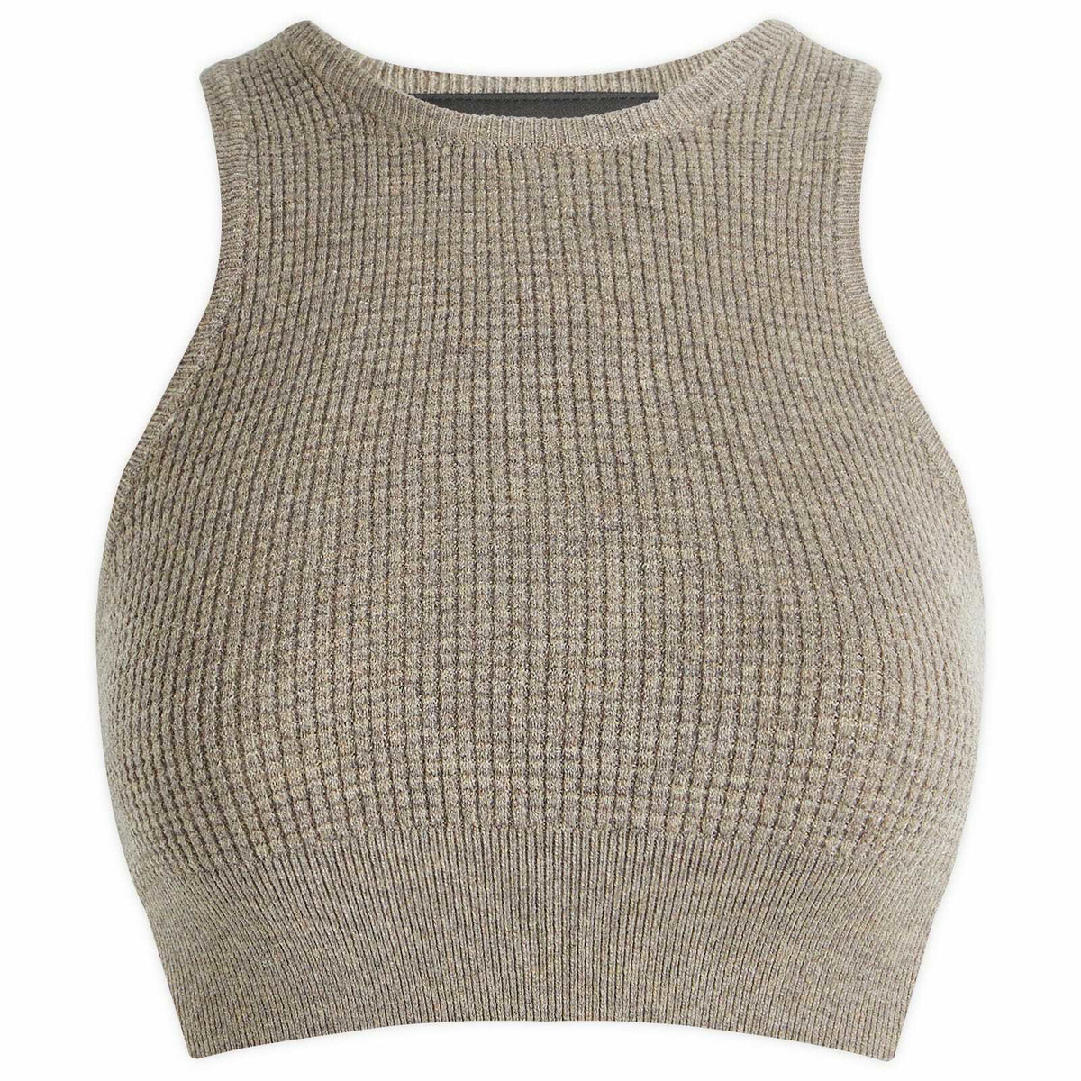 Fear of God ESSENTIALS Women's Waffle Sport Tank Top in Heather Gray