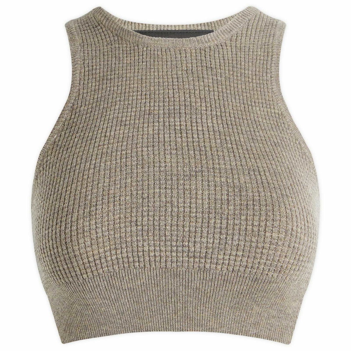Photo: Fear of God ESSENTIALS Women's Waffle Sport Tank Top in Heather Gray