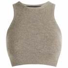 Fear of God ESSENTIALS Women's Waffle Sport Tank Top in Heather Gray