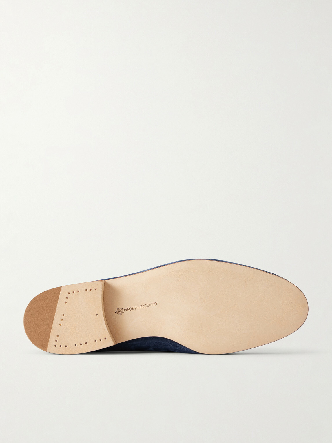 Edward Green - Polperro Leather-Trimmed Suede Penny Loafers - Blue
