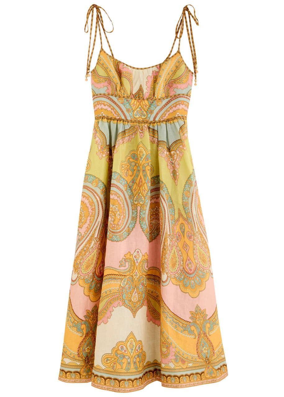 ワンピース ZIMMERMANN PRINTED LINEN MAXI DRESS Zimmermann - Vitali printed linen maxi dress Zimmermann