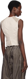 OUR LEGACY Gray Sateen Corset Vest