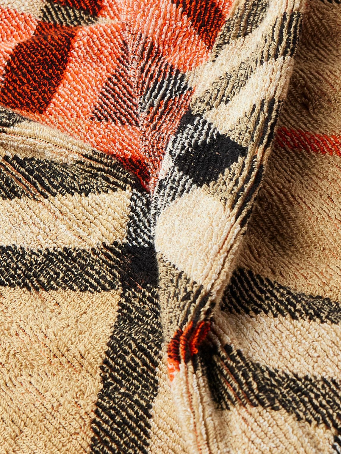 Burberry - Belted Checked Cotton-Terry Robe - Neutrals Burberry