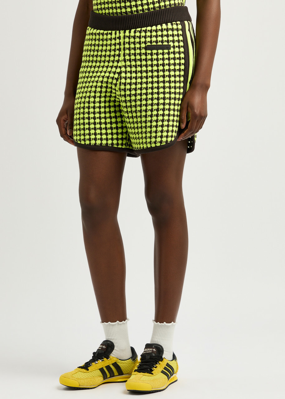 Adidas X Wales Bonner Patterned-intarsia Crochet-knit Shorts