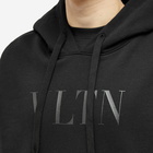 Valentino Men's VLTN Popover Hoodie in Black/Black