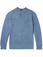 Zegna - Silk, Cashmere and Linen-Blend Sweater - Blue