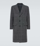 Brioni Houndstooth wool overcoat