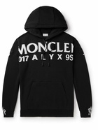 Moncler Genius - 6 Moncler 1017 ALYX 9SM Logo-Print Cotton-Blend Jersey Hoodie - Black