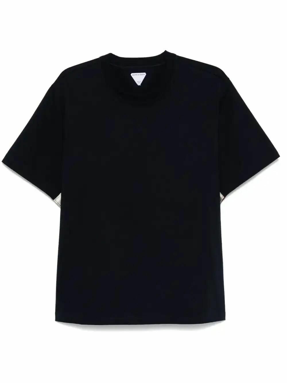 Bottega Veneta Check Insert Cotton T-Shirt Bottega Veneta