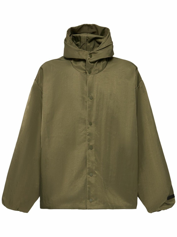 Photo: FEAR OF GOD ESSENTIALS Textured Nylon Zip-up Hoodie