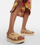 Clergerie - Frieda raffia platform sandals