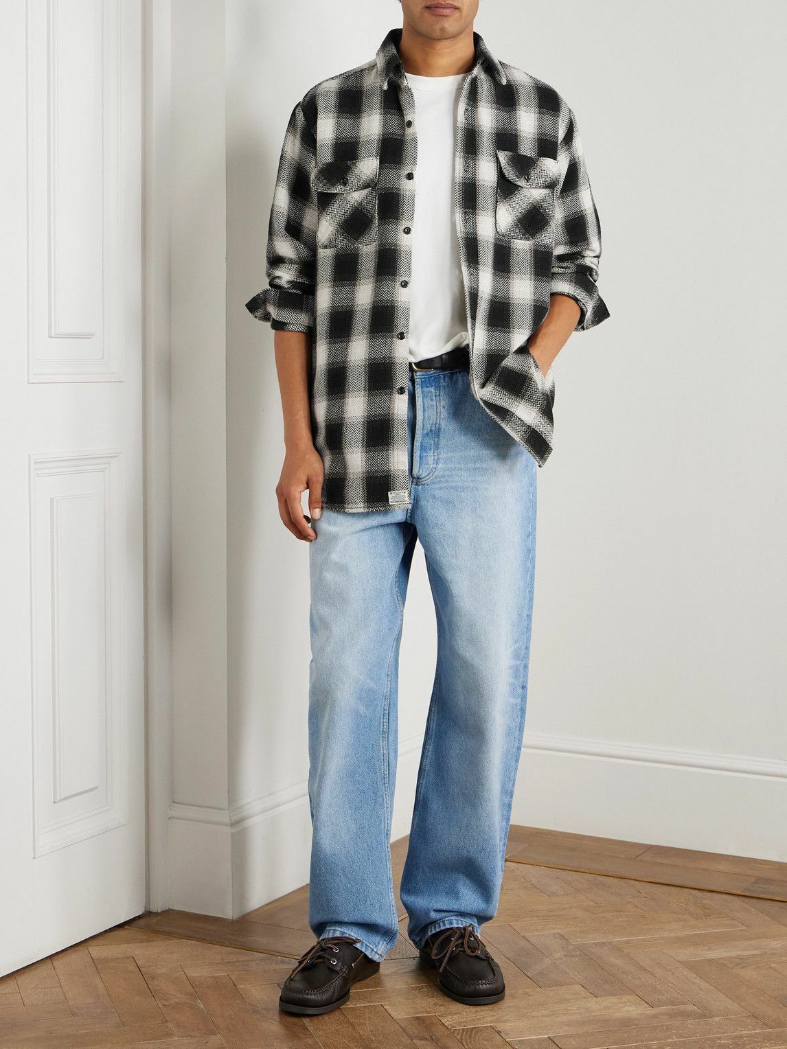 OrSlow - Checked Cotton-Flannel Shirt - Black
