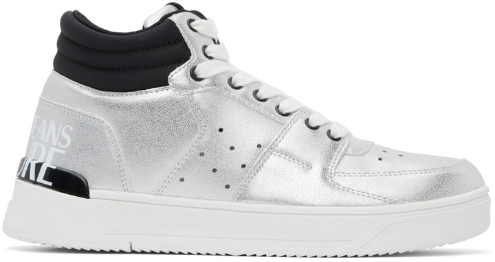 Photo: Versace Jeans Couture Silver Starlight High-Top Sneakers