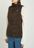 Canada Goose Clair Detachable-hood Padded Shell Gilet Brown