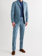 BOGLIOLI - Slim-Fit TENCEL-Blend Twill Suit Trousers - Blue
