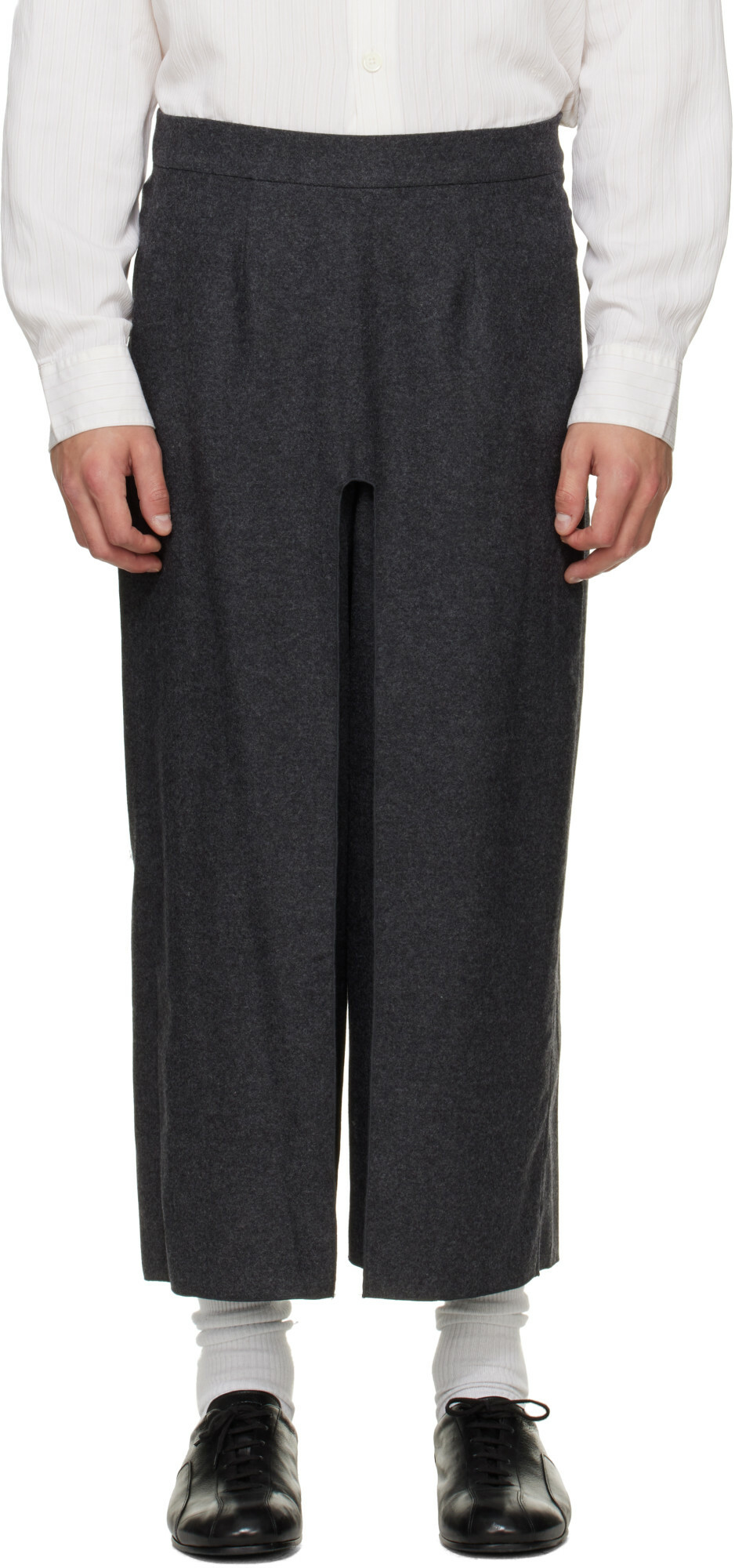 Hed Mayner Gray Wool Trousers
