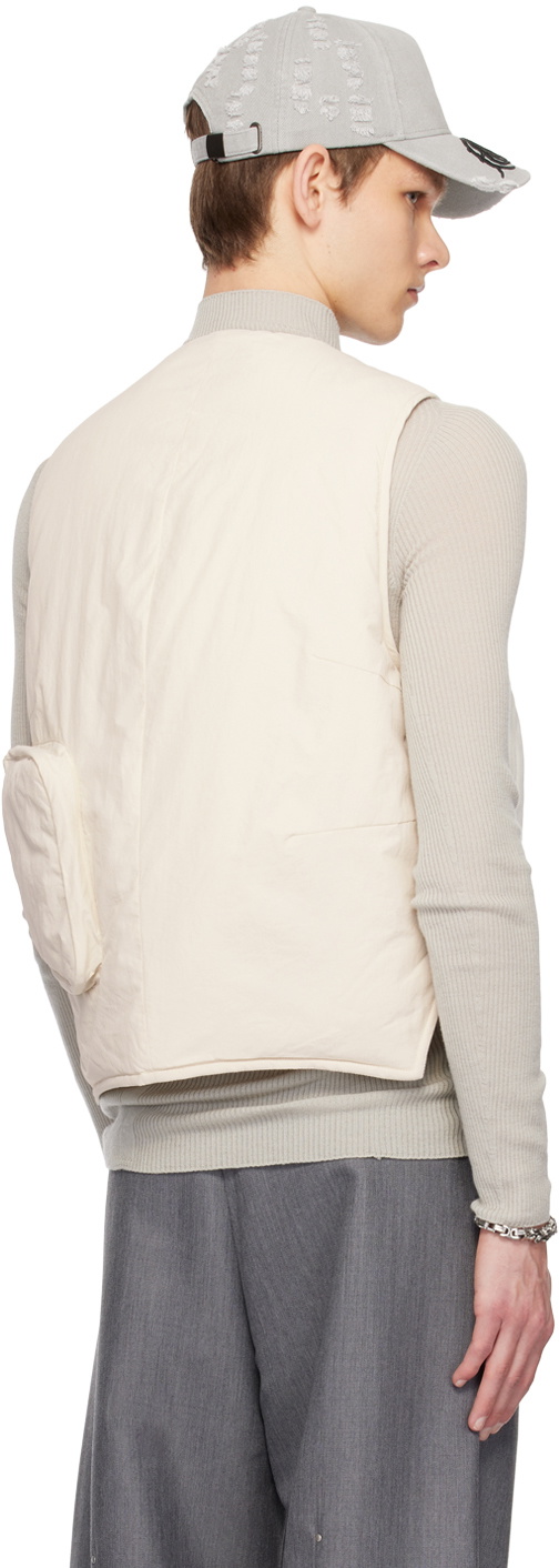 HELIOT EMIL Off-White Pooled Vest