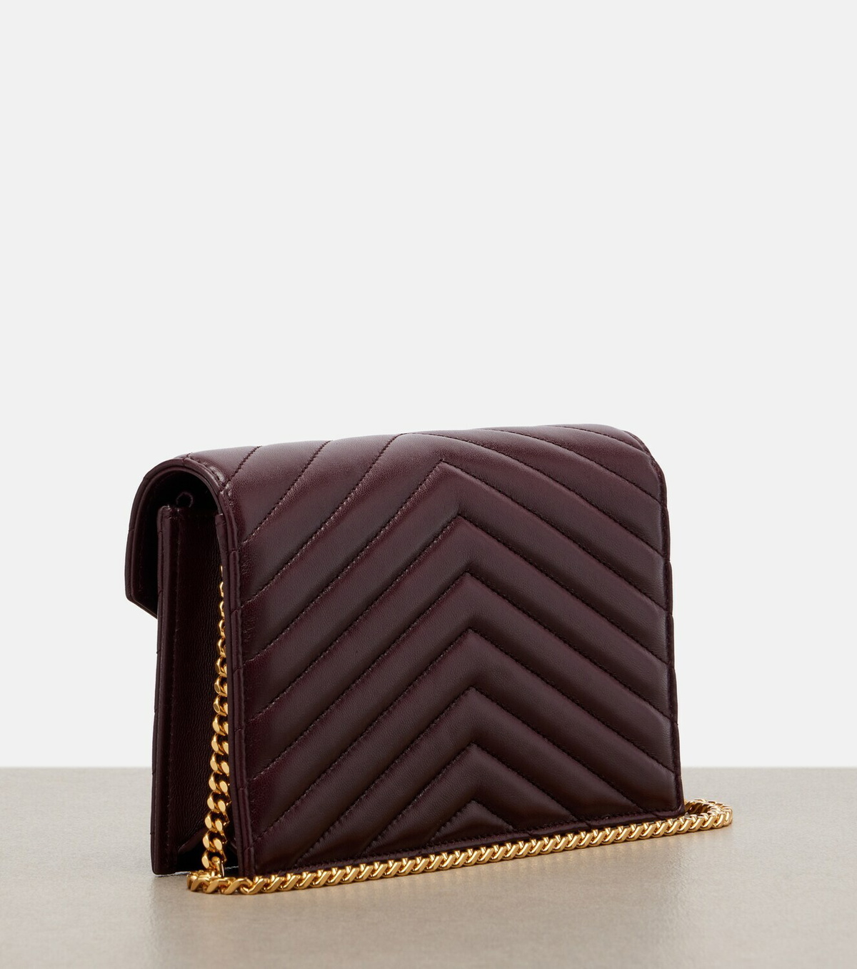 Saint Laurent Cassandre Envelope leather wallet on chain